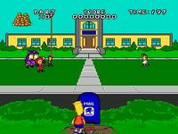 une photo d'Ã©cran de Virtual Bart sur Sega Megadrive